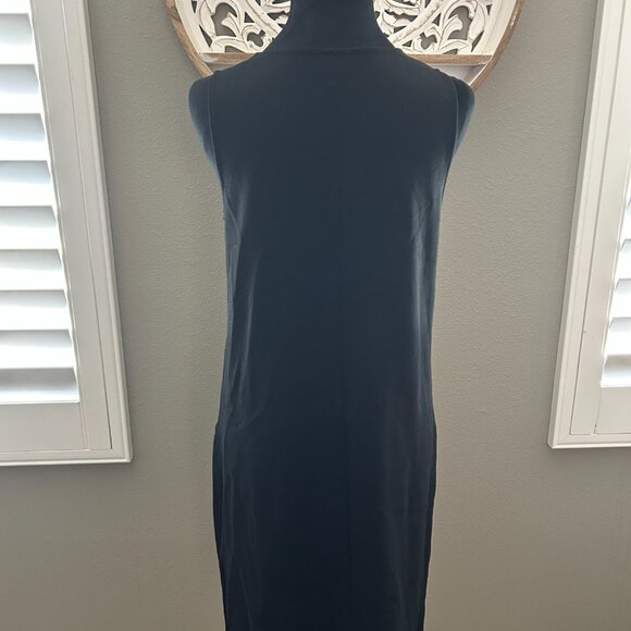J. Jill Dress Womens Black Stretch Shift Jersey Pockets Knee Length Tank SZ S - Picture 4 of 7